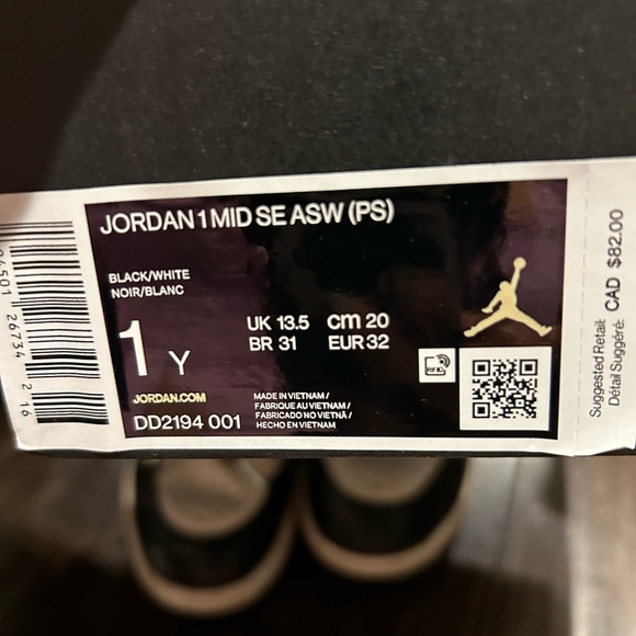 Boys Jordan 1 MID SE ASW (PS) - Picture 3 of 3